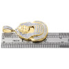 10K Yellow Gold Diamond Medium King Tut Charm Mens Pharaoh Pendant 2" 0.25 Ct.