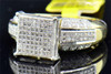 Ladies 10K Yellow Gold Pave Setting Diamond Engagement Ring Fashion Cocktail