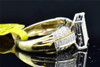 Ladies 10K Yellow Gold Pave Setting Diamond Engagement Ring Fashion Cocktail