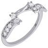 Diamond Enhancer Wrap Solitaire Engagement Wedding Ring 14K White Gold 1/3 Ct