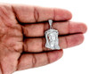 .925 Sterling Silver Diamond Micro Mini Jesus Face Piece Pendant Charm 0.50 CT