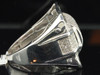 Diamond Square Designer Pinky Ring Mens 925 Sterling Silver Fashion Band .95 Ct.