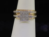 Mens Ladies 10K Yellow Gold 0.45 Ct. Diamond Trio Engagement Bridal Ring Set