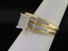 Mens Ladies 10K Yellow Gold 0.45 Ct. Diamond Trio Engagement Bridal Ring Set