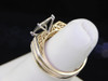 Mens Ladies 10K Yellow Gold 0.45 Ct. Diamond Trio Engagement Bridal Ring Set