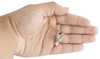 10K Yellow Gold Diamond Eastside Hand Sign Pendant 1.4" Mens Pave Charm 0.65 CT.
