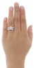 10K White Gold Diamond Trio Set Ladies Engagement Ring Mens Wedding Band 0.75 Ct