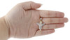 10K Yellow Gold Diamond Pendant 3D Baby Face Mini Praying Angel Charm 0.62 Ct.