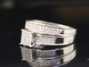 Mens Ladies 10K White Gold 0.33 Ct. Diamond Engagement Ring Wedding Band Set