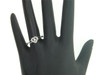 Ladies 10K White Gold Love Heart Round Diamond Engagement Ring Bridal Set .12 Ct
