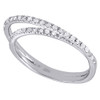 10K White Gold Diamond Ladies Overlay Contour Fashion Right Hand Ring 0.25 Ct