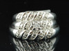 Mens Ladies .925 Sterling Silver Diamond Engagement Ring Wedding Band Trio Set