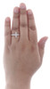 Sideways Cross Diamond Ring Ladies 10K White Gold Fashion Cocktail 0.21 Ct.