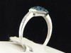 Blue Diamond Cocktail Ring 10K White Gold Fashion Right Hand Band 0.30 Ct.
