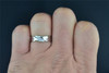 Diamond Trio Set 10K White Gold Engagement Ring Wedding Band Round Cut 0.13 Ct