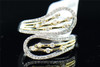 Ladies 10K White Gold Two Tone Diamond Engagement Ring Fashion Band 0.49 Ct.