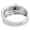 Diamond Trio Set 10K White Gold Ladies Engagement Ring Mens Wedding Band .33 Ct.