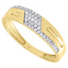 Diamond Trio Set 10K Yellow Gold Pave Matching Engagement Ring Wedding Band
