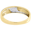 Diamond Trio Set 10K Yellow Gold Pave Matching Engagement Ring Wedding Band