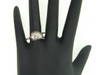 Ladies Sterling Silver Leaf Brown Champagne Diamond Engagement Ring Bridal Set
