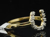 Ladies 10K Yellow Gold Horseshoe Diamond Engagement Fashion Cocktail Ring .05 Ct