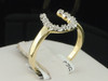 Ladies 10K Yellow Gold Horseshoe Diamond Engagement Fashion Cocktail Ring .05 Ct