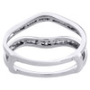 14K White Gold Channel Set Diamond Enhancer Wrap Contour Wedding Band 1/4 CT.