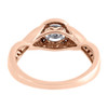 Brown Diamond Cocktail Ring Ladies 10K Rose Gold Solitaire Halo Infinity 1/4 Tcw