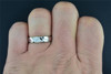 Diamond Trio Set 10K White Gold Engagement Ring Wedding Band Round 0.19 Ct