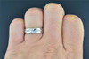 Diamond Trio Set Round Cut His & Her Matching Wedding 925 Sterling Silver .35 Ct