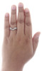 Diamond Solitaire Engagement Ring Enhancer Vintage 14K White Gold Wrap .26 Ct.