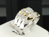 Mens Ladies Trio Set White Gold Diamond Engagement Ring Wedding Band Set 0.40 ct