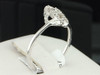 Heart Shape Diamond Ring Ladies 10K White Gold Promise Fashion Band 0.11 Ct.