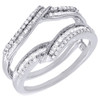 Diamond Enhancer Wrap Solitaire Engagement Ring Baguette 10K White Gold 0.48 Ct