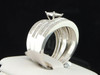 10k White Gold Round Diamond Pave Matching Wedding Trio Set 0.40 Ct.