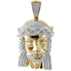 Genuine Pave Diamond Jesus Piece Charm 10K Yellow Gold 1.96" Pendant 1.60 Ct.
