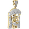 Genuine Pave Diamond Jesus Piece Charm 10K Yellow Gold 1.96" Pendant 1.60 Ct.