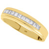 10K Yellow Gold Princess Diamond Wedding Band Mens Engagement Ring 0.50 Ct.