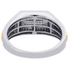 Diamond Wedding Band 10K Two Tone Gold Round Men's Engagement Ring 0.26 Ct.