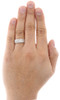 Diamond Wedding Band 10K White Gold Round 3 Row Men's Engagement Ring 0.25 Ct.
