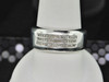 Diamond Wedding Band Princess Cut 14K White Gold Mens Engagement Ring 0.50 Ct.