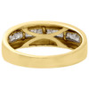 10K Yellow Gold Princess Cut Diamond Wedding Band Mens Engagement Ring 0.75 Ct.