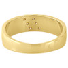 14K Yellow Gold Diamond Wedding Band Brushed Finish Engagement Ring 0.17 Ct.
