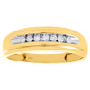 10K Yellow Gold Channel Set Diamond Mens Wedding Band Engagement Ring 0.17 CT.