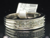 Diamond Band 2 Row 14K White Gold Princess Cut Wedding Anniversary Ring 0.50 Ct.