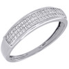 Diamond Wedding Band Mens 10K White Gold Round Cut Engagement Ring 0.15 Ct.
