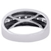 10K White Gold Channel Set Diamond Mens Wedding Band Engagement Ring 0.75 CT.