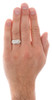 10K White Gold Channel Set Diamond Mens Wedding Band Engagement Ring 0.75 CT.