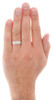 10K White Gold Channel Set Diamond Mens Wedding Band Engagement Ring 0.25 CT.