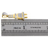 10k Yellow Gold Genuine Diamond Plug Socket Fuse Pendant 1" Mini Charm 0.22 CT.